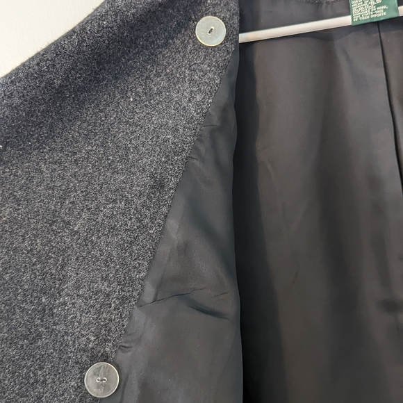Gray Lauren by Ralph Lauren 100% wool double breasted peacoat size 4 - Picture 7 of 7